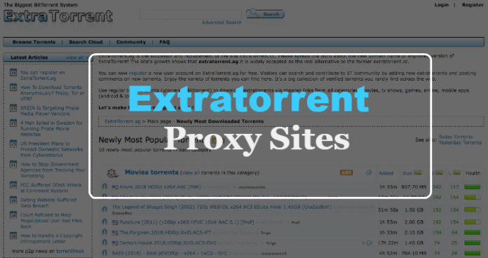 Extratorrent Proxy Sites