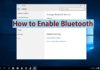 enable bluetooth windows 10