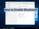 enable bluetooth windows 10