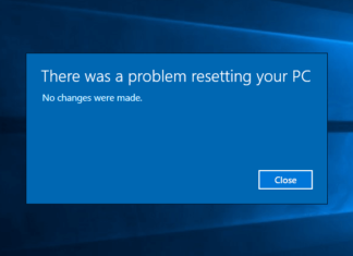 there was a problem resetting your pc