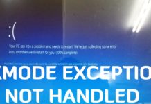 kmode exception not handled, kmode, Blue Screen of Death, BSOD