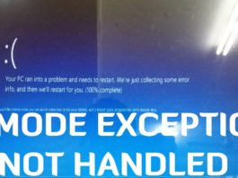 kmode exception not handled, kmode, Blue Screen of Death, BSOD