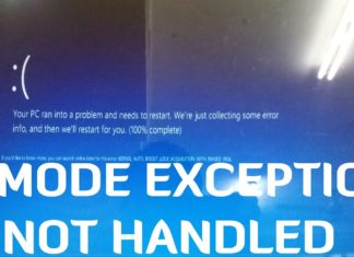 kmode exception not handled, kmode, Blue Screen of Death, BSOD