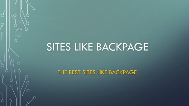 Backpage than sites better 12 Best