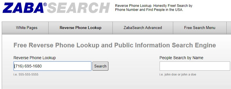 Zabasearch, Best people search engine, People search engine